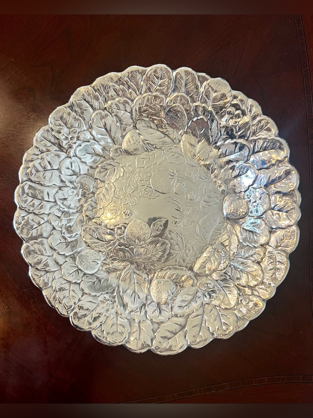 Vintage Reed & Barton Strawberry Silverplate Platter